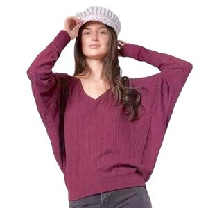 Free People Santa Clara Thermal Top Women Color Mulberry Size S